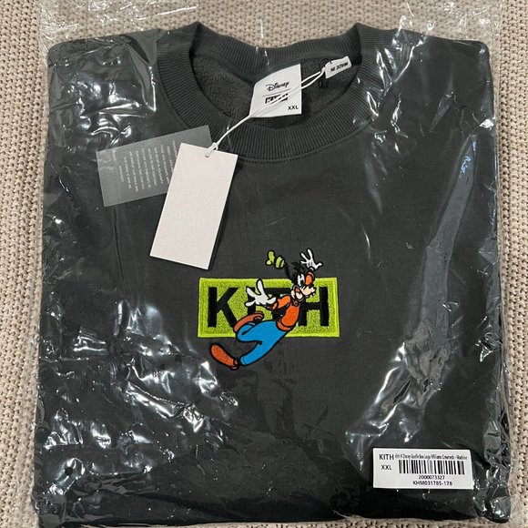 トップス Disney Kith Goofy Classic Logo Crewneck Disney | Kith for Mickey & Friends Cyber Monday Goofy